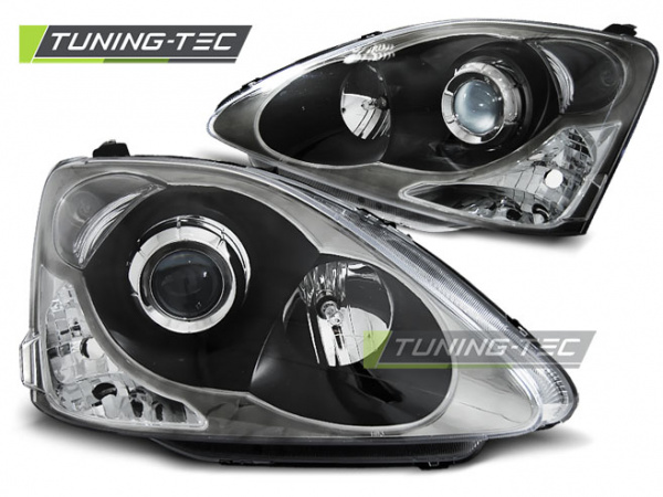 Upgrade Scheinwerfer für Honda Civic 3/5 Türer 01-06 schwarz